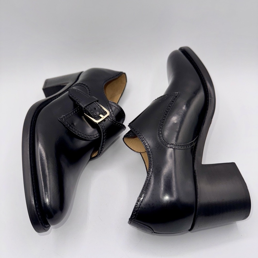 The Office Of Angela Scott Miss Brooke Heels Women's Size 7‎ EU 37 Black Leather - Picture 13 of 15